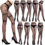 Fishnet Jacquard Pantyhose Set - Sleepwear Combo
