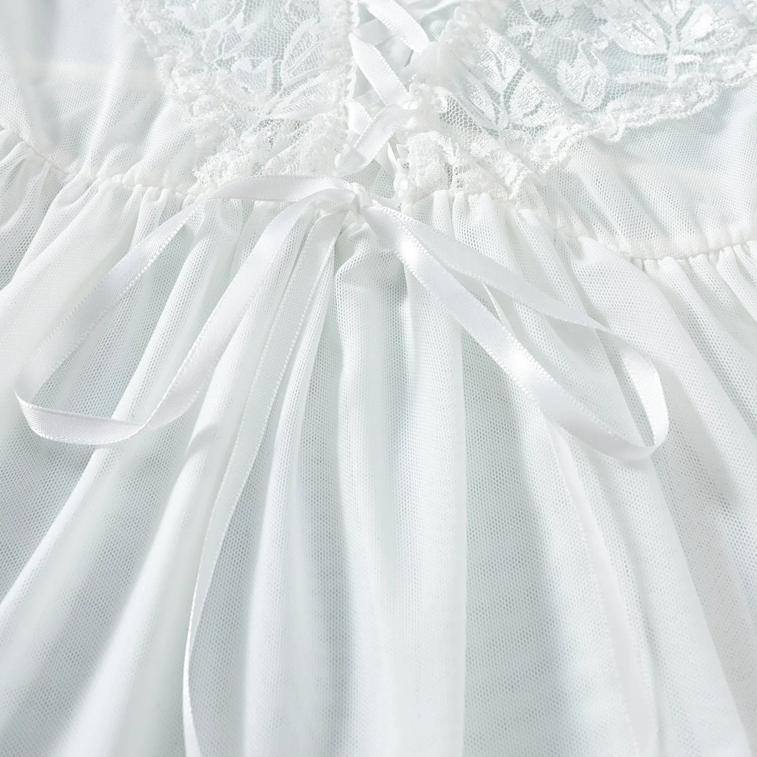 Crystal Desire Lace Garter Set - Sheer Bra & Panty Collection