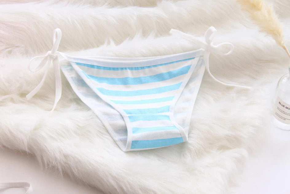 Sailor Stripes Cotton Bralette - Seamless Kawaii Set