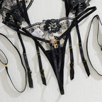 Ethereal Dreams Sheer Tulle Set - Delicate Lace Ensemble