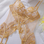 Ethereal Dreams Sheer Tulle Set - Delicate Lace Ensemble