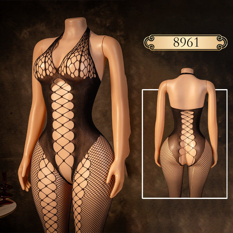 Christmas Mesh Nightdress Set - Holiday Sleepwear