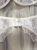 Goddess Embroidery Halter Set - 3 Piece Sheer Shapewear