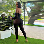 Halter Chain Bodysuit - Backless Design