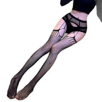 Lace Garter Stockings - Thigh High with Suspender Belt