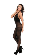 Lace Halter Nightdress with Stockings - One Piece Set