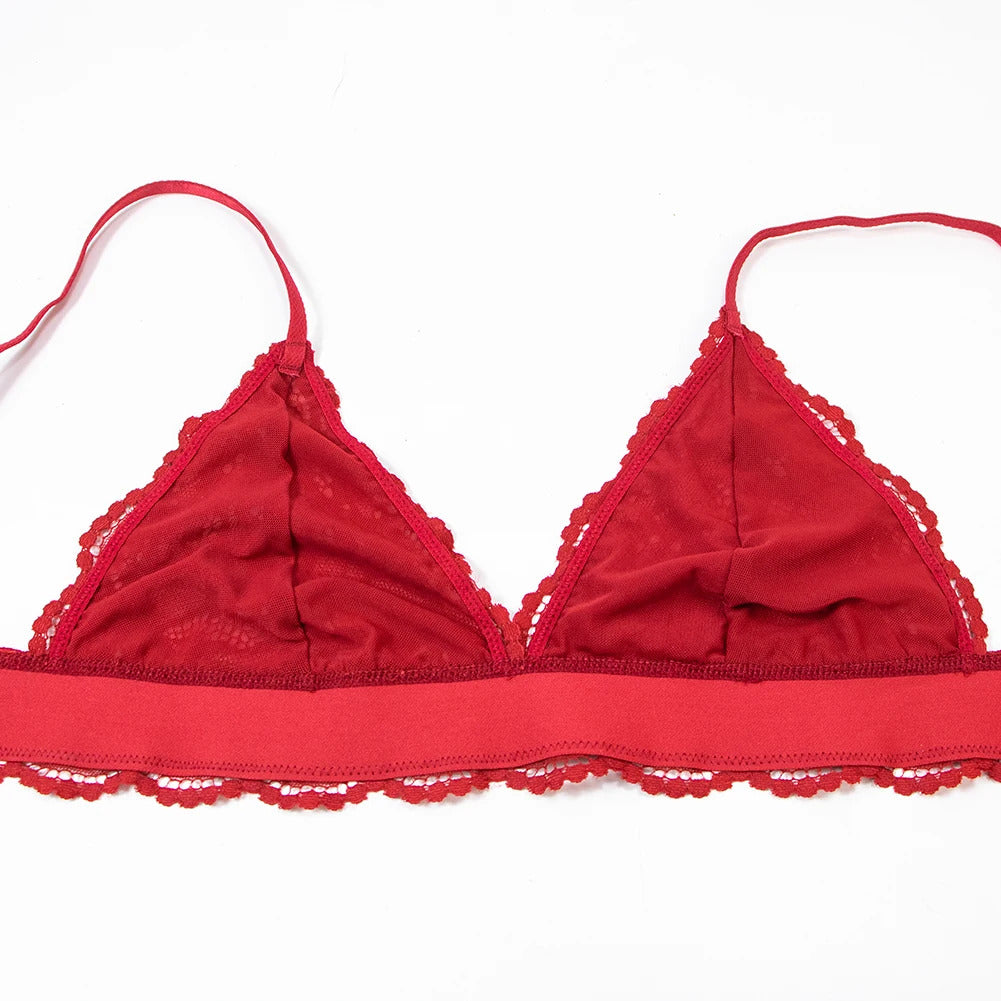 Summer Enchantment Lace Lingerie Set - 4 Piece Bra & Garter Collection