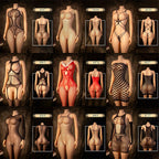 Christmas Mesh Nightdress Set - Holiday Sleepwear