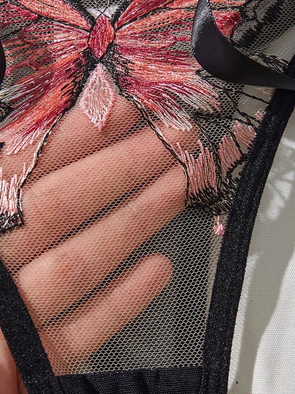 Flutter of Love Butterfly Set - 2 Piece Bowknot Lingerie