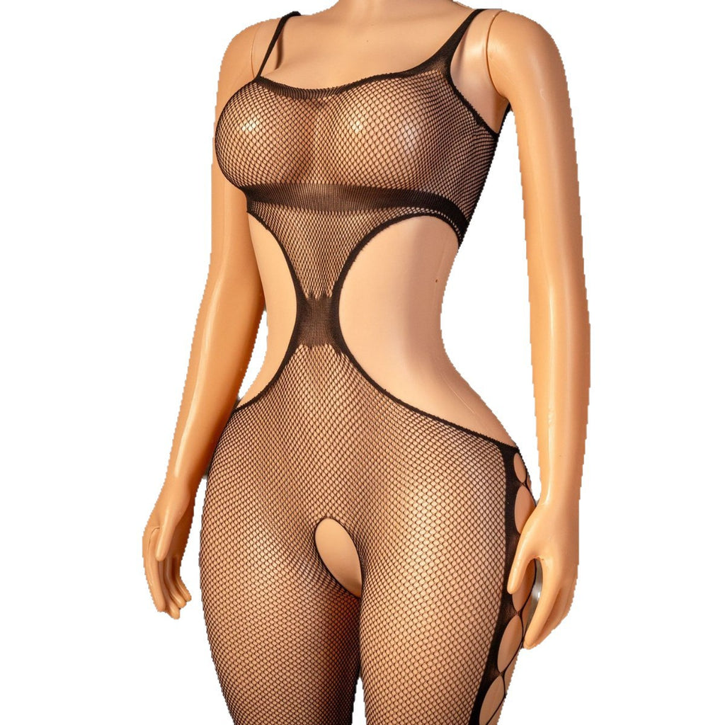 Lace Bodysuit Lingerie Set with Stockings - One Piece Sleepwear