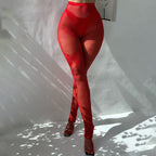 Rhinestone Fishnet Stockings - Decorative Hosiery