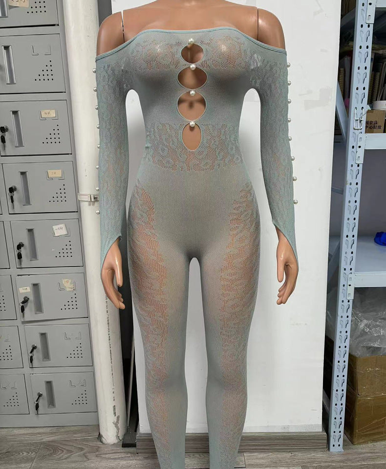 Leopard Print Jacquard Bodysuit - Animal Print Set