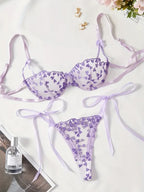 Sweet Surrender Lace Bow Set - Bandage Strap Lingerie