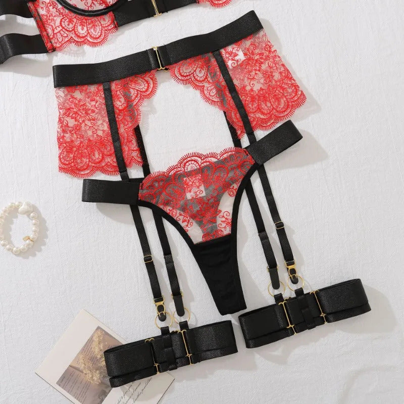 Lolita Dreams Sheer Lace Set - Romantic Bra and Panty