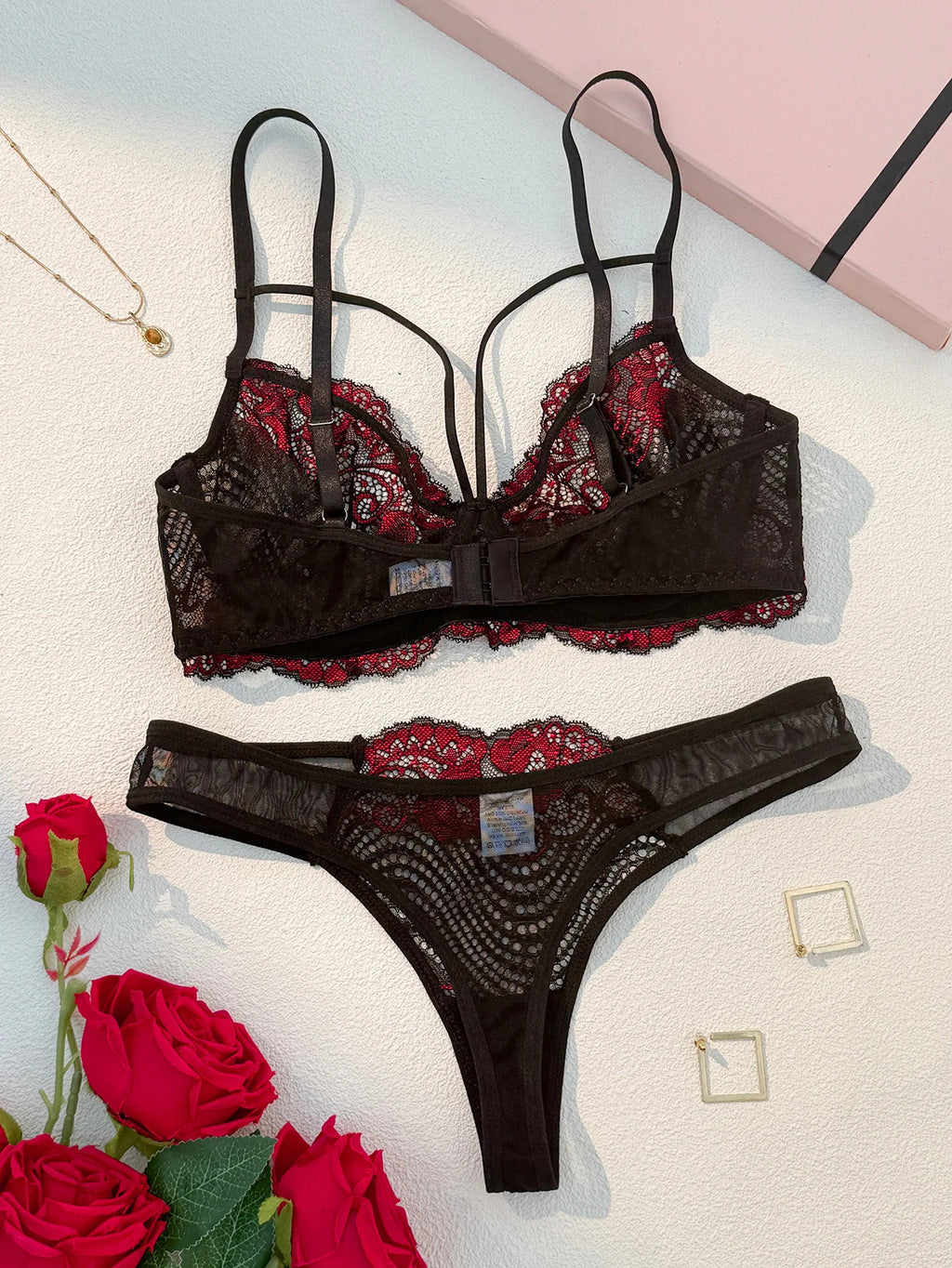 Invisible Elegance Seamless Set - 2 Piece Sheer Lingerie