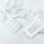 Parisian Whisper French Lace Set - Ultra-Thin Underwire Bra