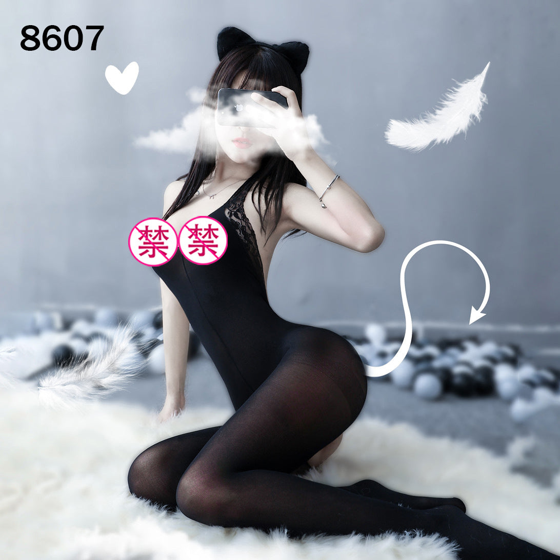 Lace Short Skirt Pajama Set - Sleepwear Combination