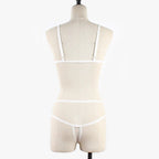 Midnight Corset Mesh Lingerie - Underwire Shapewear Set