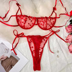 Sweet Surrender Lace Bow Set - Bandage Strap Lingerie