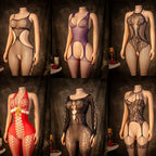 Christmas Mesh Nightdress Set - Holiday Sleepwear