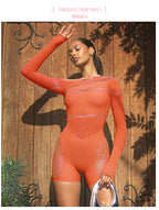 Off-Shoulder Mesh Nightdress - Fashion Sleepwear