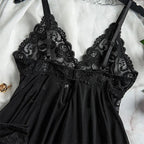 Curves Celebration Lace Nightgown - Plus Size Suspender Set