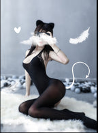 Lace Mesh Bodysuit - One Piece Sleepwear