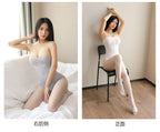 Chest Wrap Stockings One-Piece Nightdress - Hollow Out Design