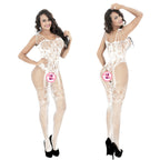 Plus Size Camisole Bodysuit with Stockings Set