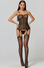 Plus Size Mesh Bodysuit Set - Full Body Design