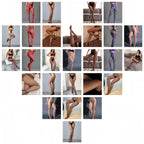 Rhinestone Fishnet Pantyhose - High Waist Slim Fit Plus Size