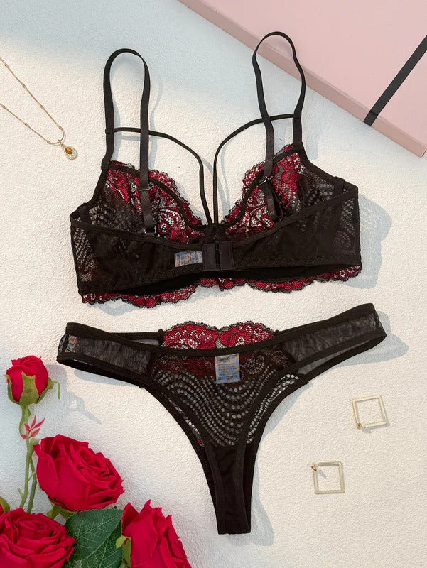 Invisible Elegance Seamless Set - 2 Piece Sheer Lingerie