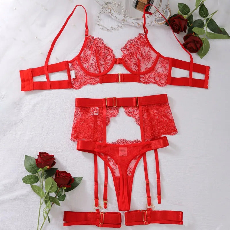 Lolita Dreams Sheer Lace Set - Romantic Bra and Panty