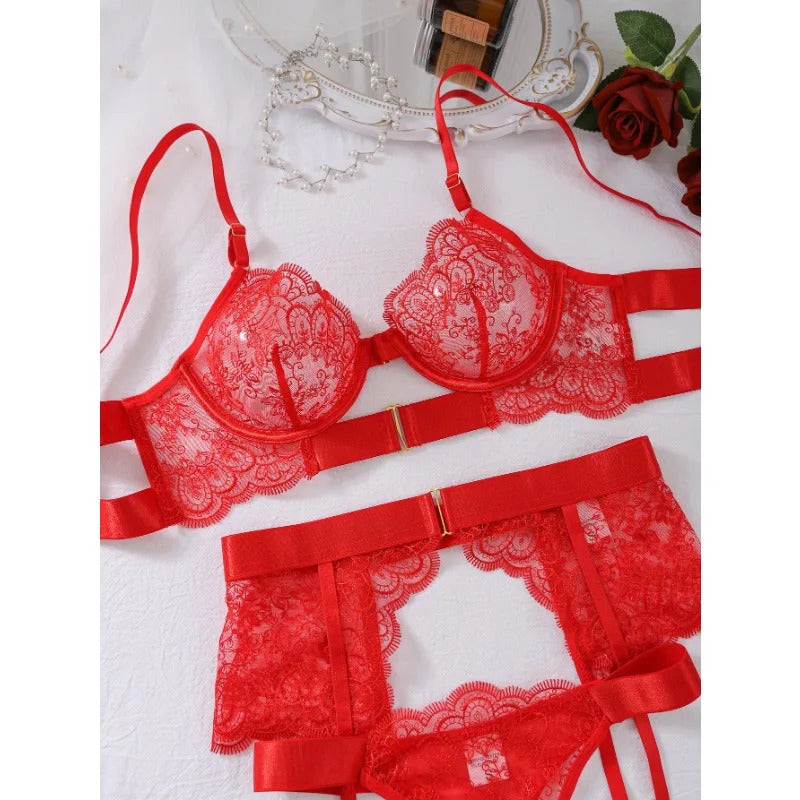 Lolita Dreams Sheer Lace Set - Romantic Bra and Panty