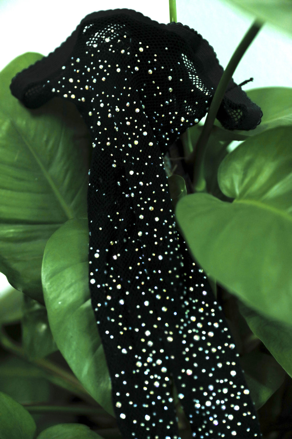 Rhinestone Fishnet Pantyhose - Sparkle Tights