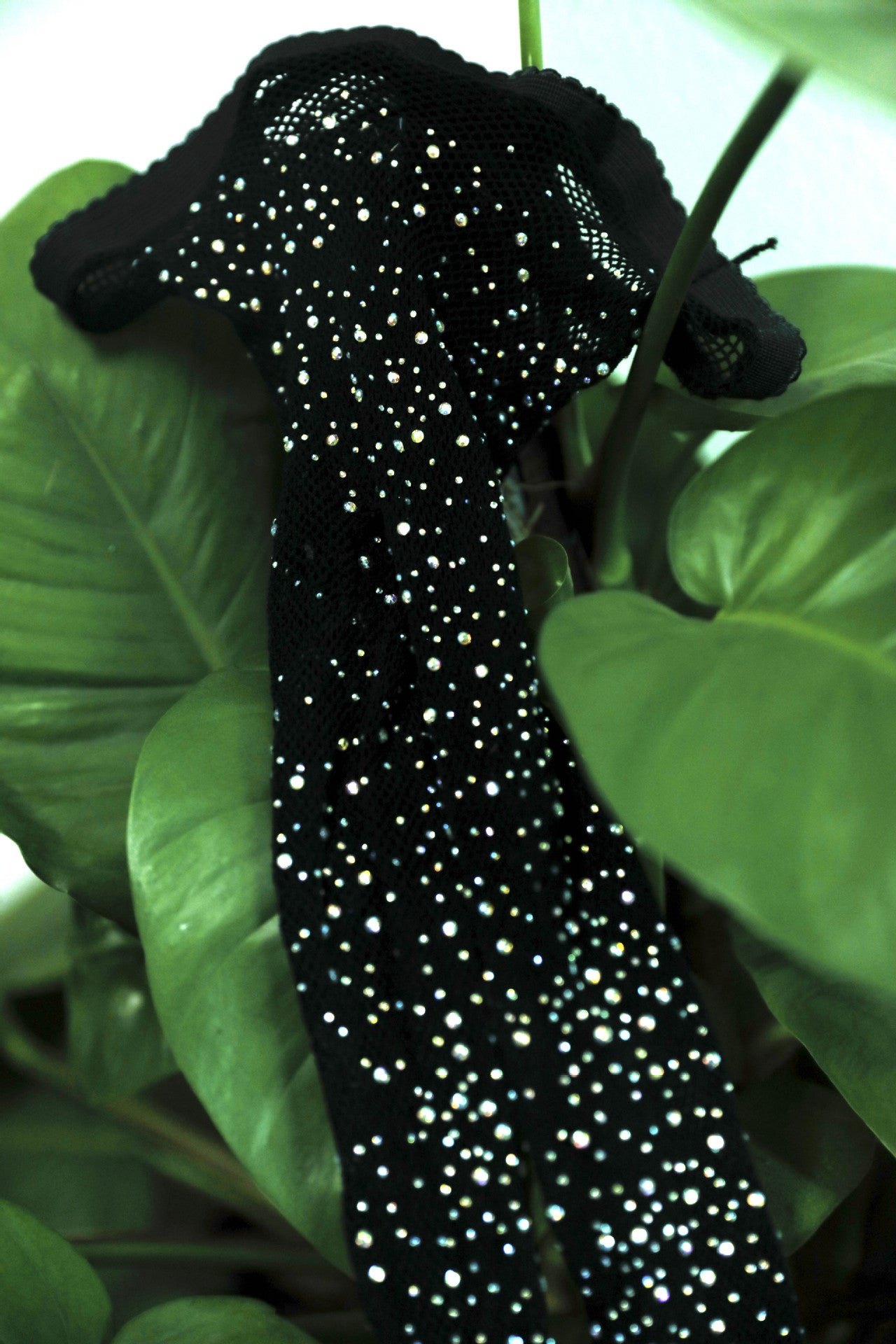 Rhinestone Fishnet Pantyhose - Sparkle Tights