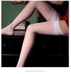 Lace Strap Stockings - Ultra-Thin Hosiery