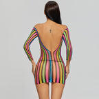 Bodycon Mesh Nightdress - One-Piece Sleepwear