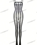 Sheer Camisole Set with Stockings - Nightwear Lingerie