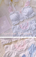 Sweet Bunny Dreams Kawaii Bralette - Wire-Free Comfort Set