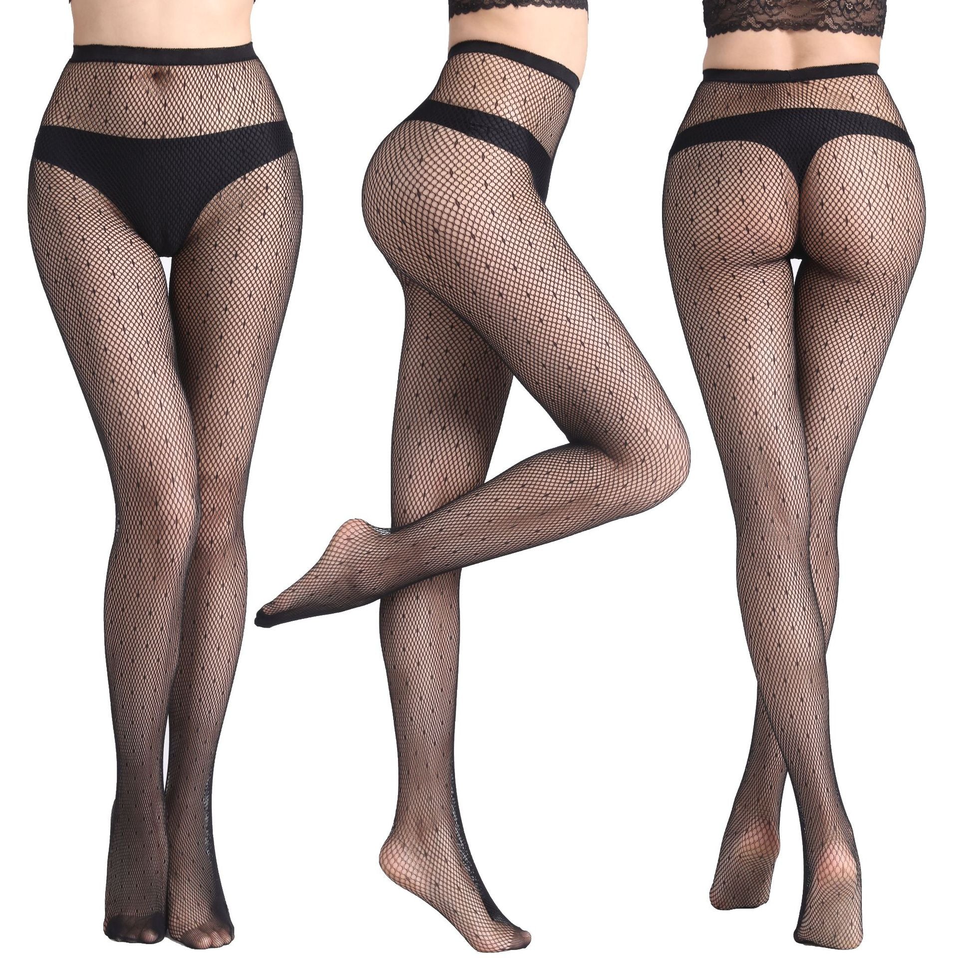 Fishnet Jacquard Pantyhose Set - Sleepwear Combo