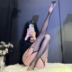 Lace Garter Stockings - Thigh High with Suspender Belt