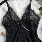 Curves Celebration Lace Nightgown - Plus Size Suspender Set
