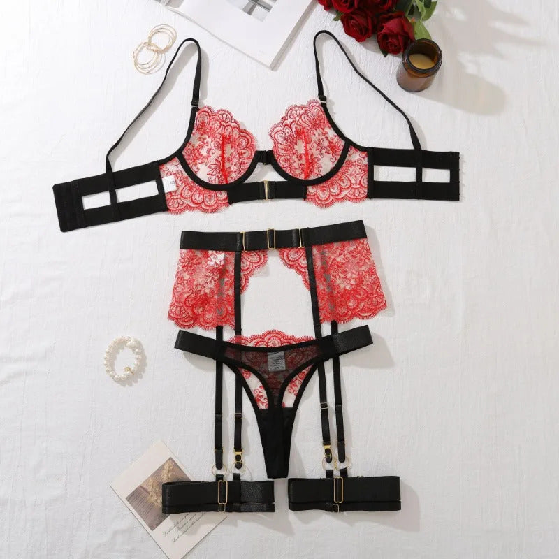 Lolita Dreams Sheer Lace Set - Romantic Bra and Panty