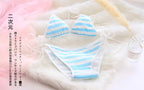 Sailor Stripes Cotton Bralette - Seamless Kawaii Set