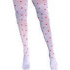 Heart Pattern Over-Knee Socks - Fishnet Stockings