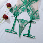 Ethereal Dreams Sheer Tulle Set - Delicate Lace Ensemble