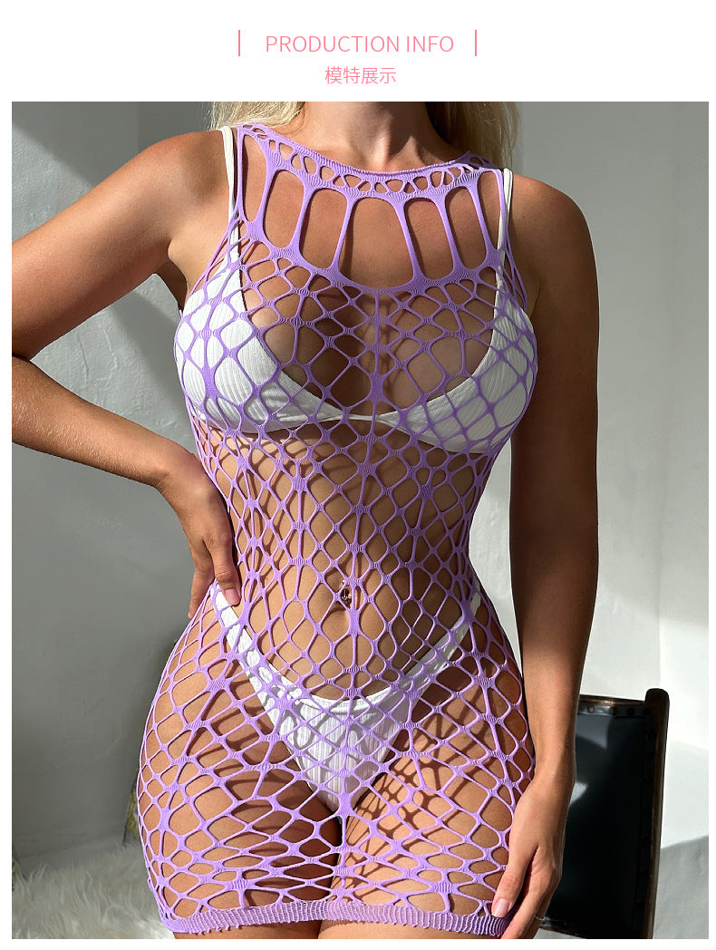 Summer Breeze Fishnet Beach Dress - Mesh Cover Up