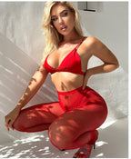 Rhinestone Fishnet Stockings - Decorative Hosiery