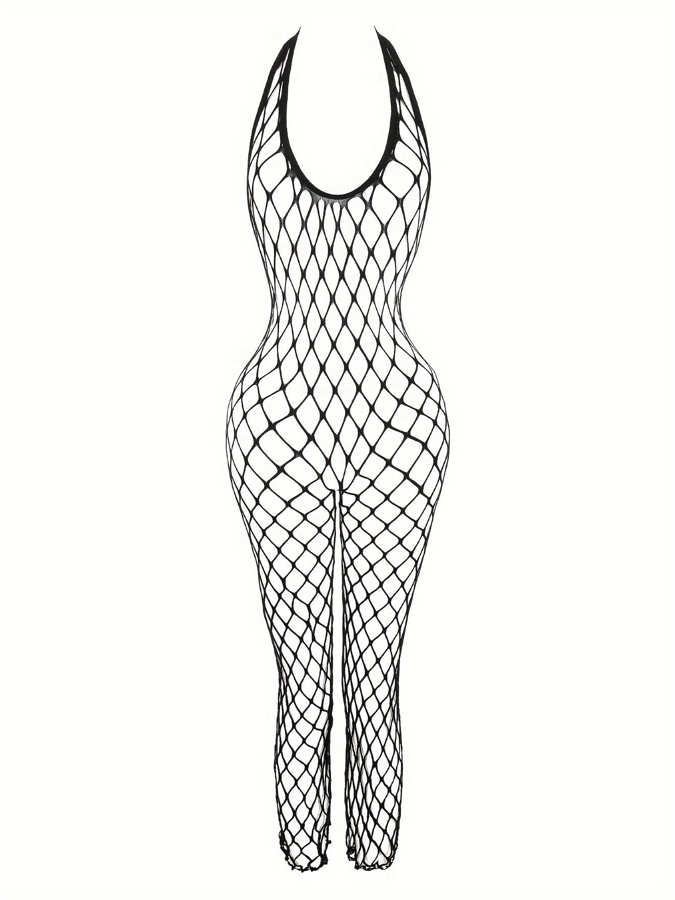 Backless Mesh Dress - Plus Size One Piece Lingerie